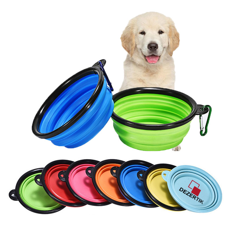 12oz Collapsible Pet Bowls w/ Carabiner