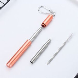Reusable Metal Collapsible Stainless Steel Drinking Straw
