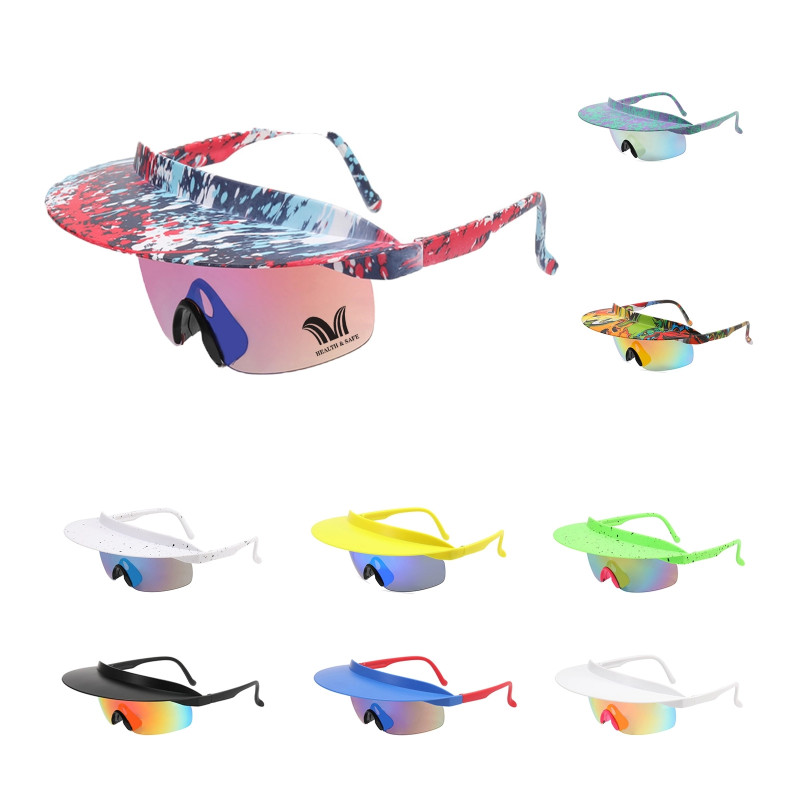 Riding Colorful Brimmed Sunglasses