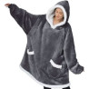 Blanket Hoodie with Deep Pocket and Elastic Sleeve