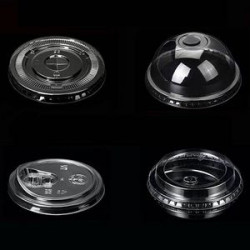 20oz Clear thin plastic cup with lid