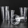 20oz Clear thin plastic cup with lid