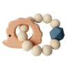 Natural Wood Teething Rattle : 3 M+