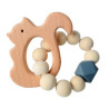 Natural Wood Teething Rattle : 3 M+