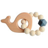 Natural Wood Teething Rattle : 3 M+