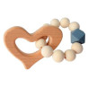 Natural Wood Teething Rattle : 3 M+