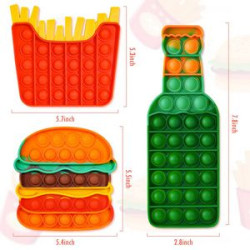 Fast Food Shapes Pop Fidget Toys For Anxiety Stress Relief