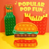Fast Food Shapes Pop Fidget Toys For Anxiety Stress Relief