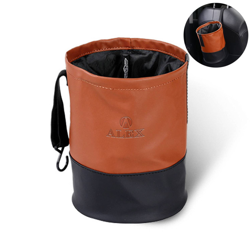PU Leather Car Side Door Trash Bag