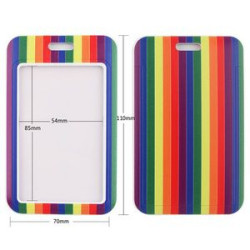 Rainbow Gay Pride Card Holder W/ Lanyard