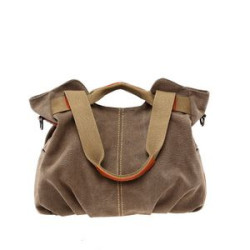 Canvas Shoulder Tote Shopper Handbag