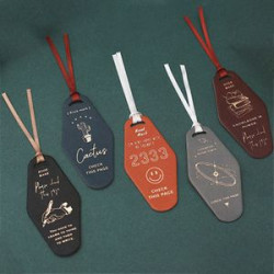 Vintage PU Hotel Motel Key Tag