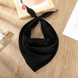Solid color triangular scarf headband