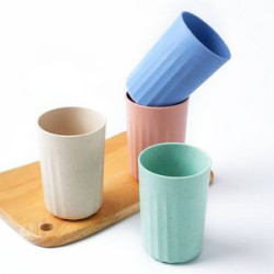 10oz Striped Simple Household Toothbrush Cup