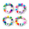 Plastic Stylish stretch beaded rings