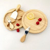 3 Pcs Bamboo Cheese Server Kit