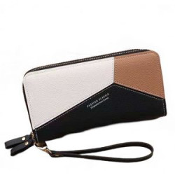 Long Large Capacity Double Zippered Women's Wallet
