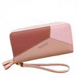 Long Large Capacity Double Zippered Women's Wallet