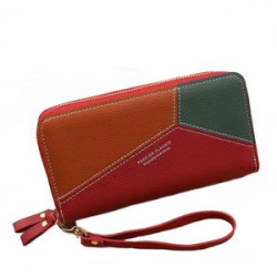 Long Large Capacity Double Zippered Women's Wallet