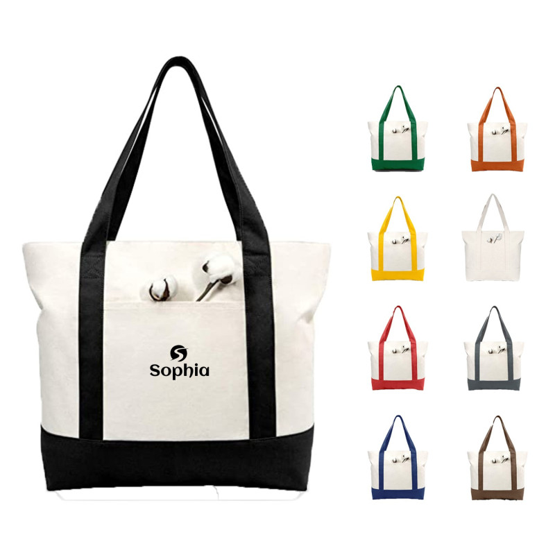 Cotton Canvas Shopping Tote Bag
