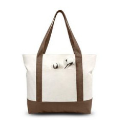 Cotton Canvas Shopping Tote Bag
