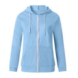 Women'S Color Block Zip Up Hoodie Sweatshirt/Long Sleeve