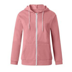 Women'S Color Block Zip Up Hoodie Sweatshirt/Long Sleeve