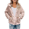 Womens Winter Long Sleeve Sherpa Jacket Coat