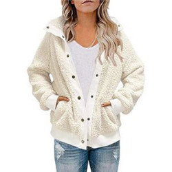 Womens Winter Long Sleeve Sherpa Jacket Coat