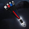 Key Chain Multi Charging Cable Portable Travel Short Cords