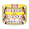 Plastic Colorful soft earthenware pendant bracelet