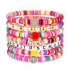 Plastic Colorful soft earthenware pendant bracelet