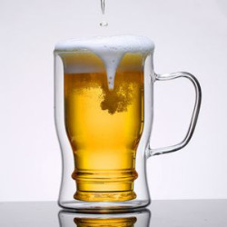 13.5 Oz Clear Double Wall Insulated Beer Cup