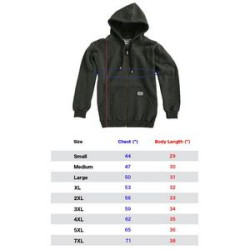 Men's Heavyweight Full Zip Fleece Hoodie