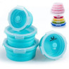 Collapsible Containers Set of 4 Round Silicone Bowl