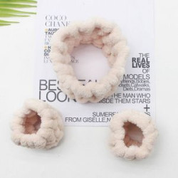 Wide-brimmed girls' makeup face wash mask headband
