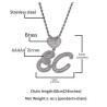 Patterned love letter pendant necklace