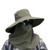 Outdoor Face Mask Wide Brim Bucket Hat