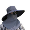 Outdoor Face Mask Wide Brim Bucket Hat