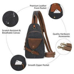Canvas Sling Crossbody Shoulder Bag