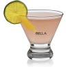 Brisbane Stemless Martini Glass- Deep Etch 8oz