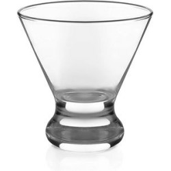 Brisbane Stemless Martini Glass- Deep Etch 8oz