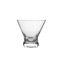 Brisbane Stemless Martini Glass- Deep Etch 8oz
