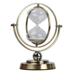 Brass Hourglass 60 Minute Vintage Metal Sand Timer