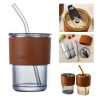 15Oz Glass Insulated Travel Tumblers With Lid And Straw
