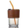 15Oz Glass Insulated Travel Tumblers With Lid And Straw
