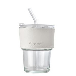 15Oz Glass Insulated Travel Tumblers With Lid And Straw