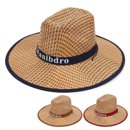 Straw Hat With Custom Patch