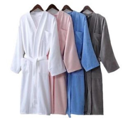 Lightweight Long Waffle Kimono Unisex Spa Robe