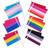 Hand Held Rainbow Flags